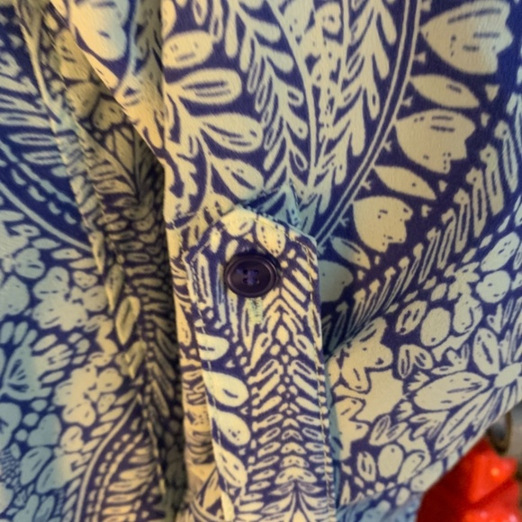 Talbots batik print button down. Worn twice.‎ Perfect shape - Picture 4 of 4